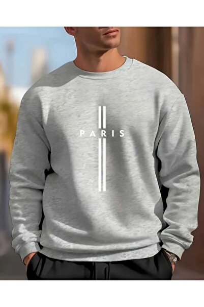 ORVIO Group Paris Written Striped Sweatshirt