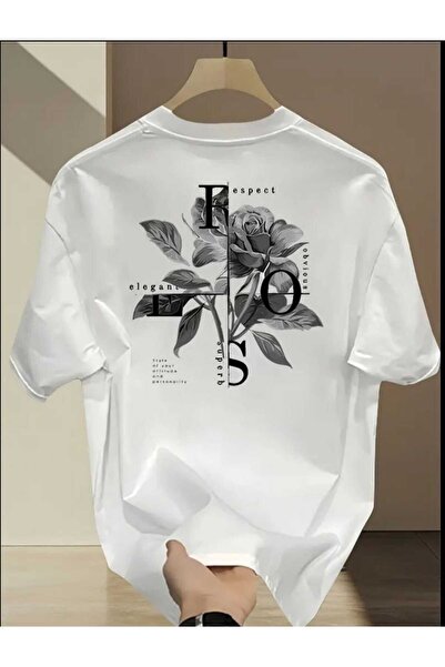 ORVIO Group Rose Printed Written T-Shirt