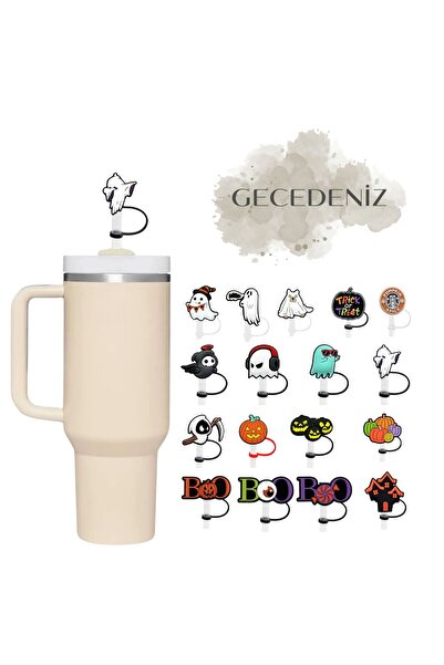 GECEDENİZ سدادة شفاطة متوافقة مع الترمس، أرجواني، شبح الهالوين