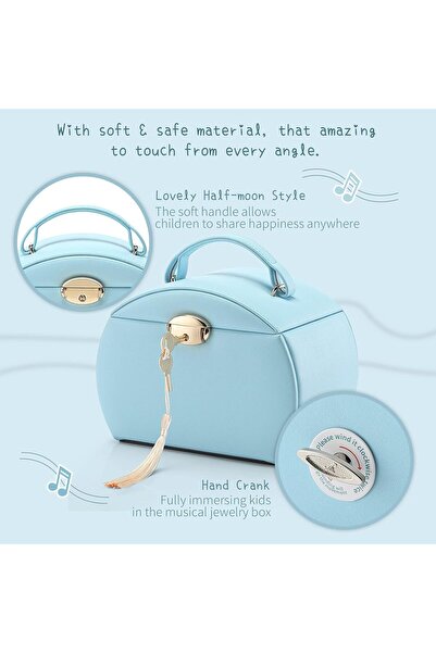 Generic Kids Musical Jewelry Box with Spinning Ballerina Drawer & Lock, DIY Stickers Girls Gift