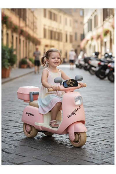 WESPİNA Akülü 3tekerlekli Çocuk Motoru Uzaktan Kumandalı 50kilo Kapasiteli Müzik Çalarlı 3-6Yaş