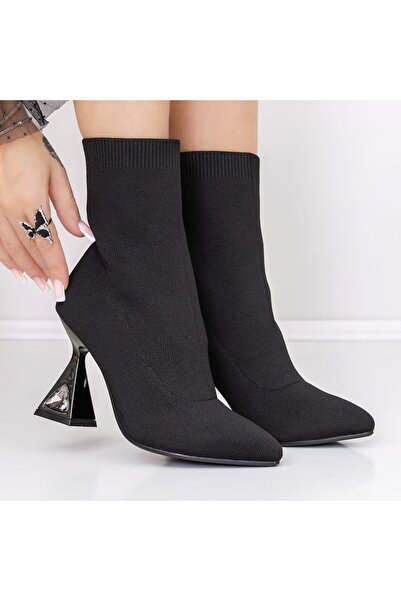 mei Botine Dama cu Toc gros 3C2 Negru