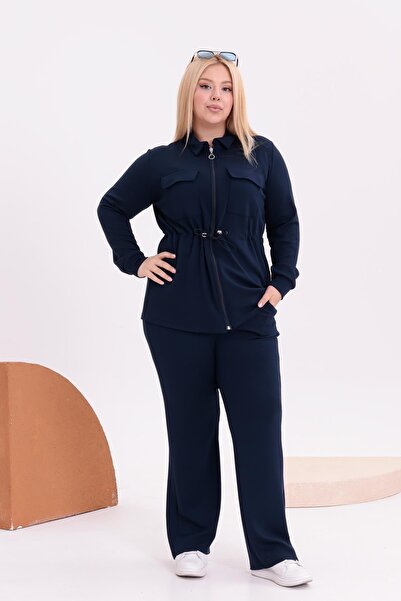 Siyezen Plus Size Zippered Modal Fabric Set