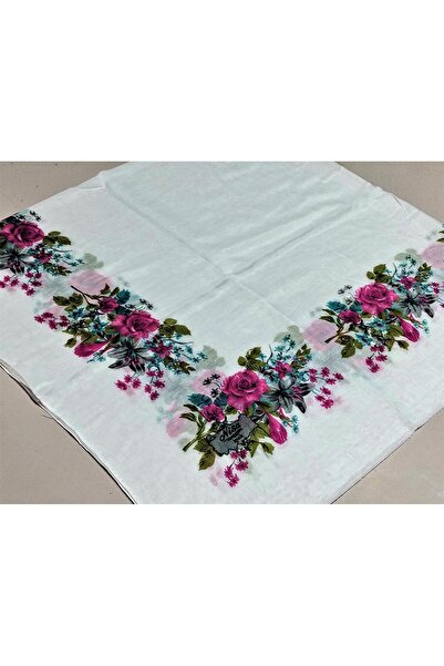 NİSA İPEK İçi Boş Kenarı Desenli Oyalık Yazma 100 Cm