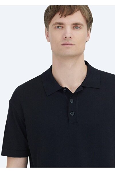 Ramsey Black Polo Neck Plain Knitted Knitwear