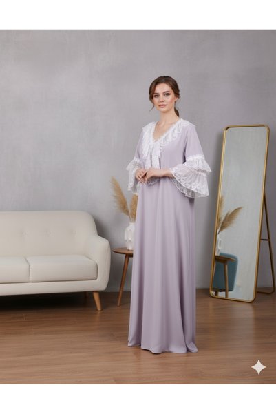 Maison Emarat Premium Night Gown with intricate Lace Detailing