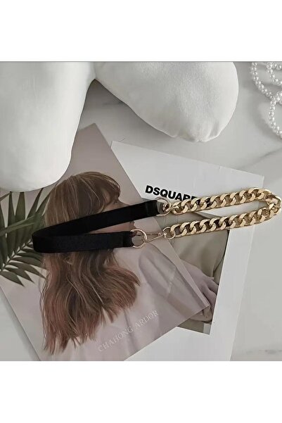 MODAM HİFA Chain Detailed Elastic Belt Dress Belt Waist Belt Body Belt Shirt Belt Coat Belt