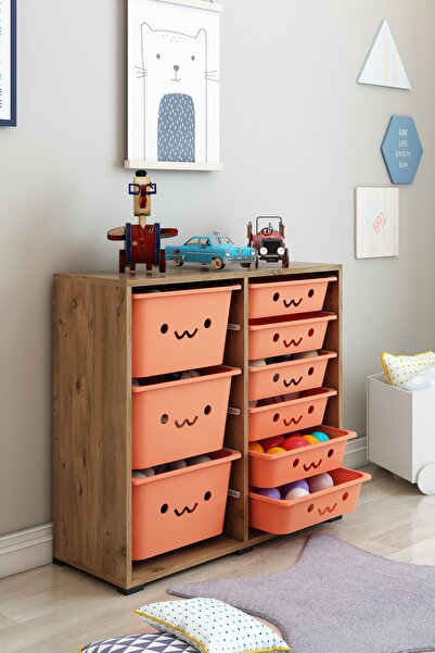 DEKOZUM KIDS Oyuncak Dolabı Oyuncak Saklama Kutusu Çok Amaçlı Depolama