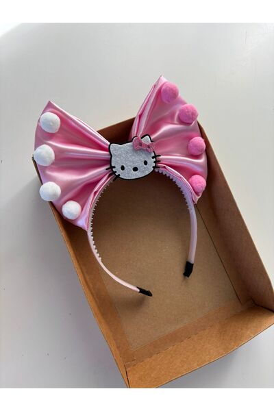 Stil Tasarım Toka Hello Kitty Taç Pembe
