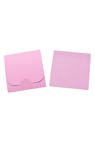 PersonalizatCuStil Pink Cardboard Envelopes with Closure Size 7.8 x 8.2 cm – Set of 100 Pieces
