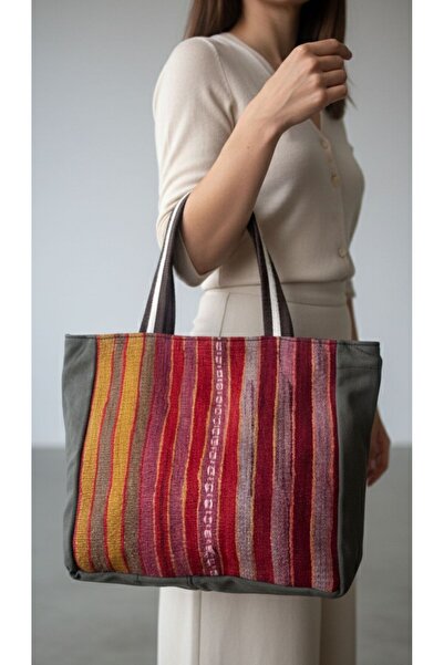 Talinhandmade حقيبة قماش منقوشة منسوجة يدويًا |   نوبوك من الخلف، كوتون من ال...