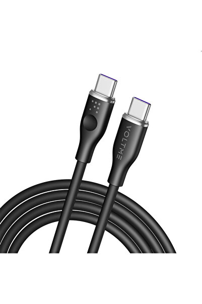 VOLTME كابل سلسلة موس USB-C إلى USB-C بطول 1.8 متر وقوة 100 واط - أسود