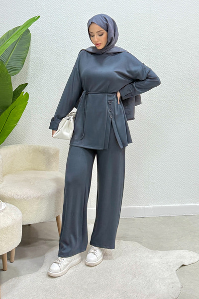 Tesettür Diyarı Γυναικείο Premium Αυθεντικό Υφασμάτινο Σετ Χιτζάμπ με Κουμπιά...