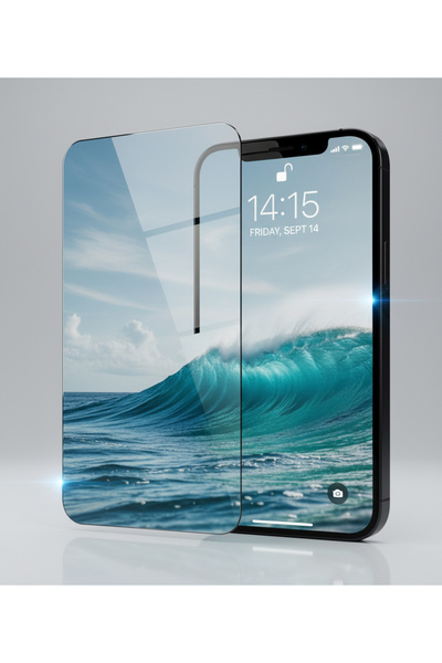 TeknoŞen واقي شاشة زجاجي لآيفون 14 برو مع أداة تطبيق، زجاج مضاد للكهرباء السا...