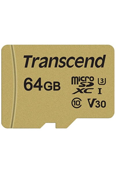 Transcend microSDXC USD500S 64GB CL10 UHS-I U3 Up to 95MB/S +adapter