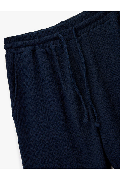 Koton Comfortable Fit Cotton Viscose Blend Bermuda Waist Lace-Up Sports Shorts