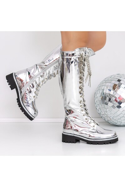 mei Cizme Dama 3JF8 Argintiu