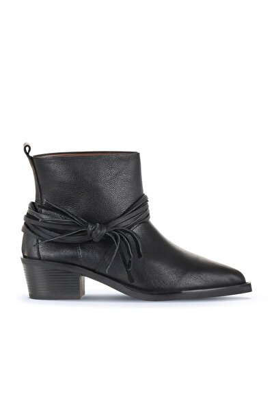 Bueno Shoes Cizme cu toc pentru femei din piele neagră 01wd4007