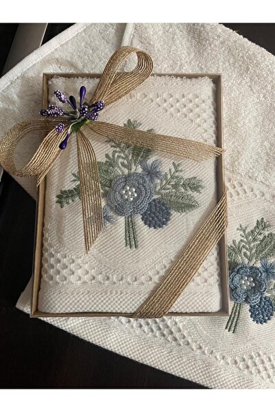 ELİŞİ MODA Boxed, Decorated, Gift-Quality Towels, Very Stylish, High Quality, Showcase-Worthy 6-Piece Towel Set