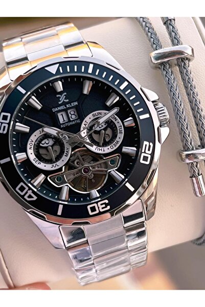Daniel Klein Men's Wristwatch with Automatic Mechanism Calendar Dial Dial 2 Years Warranty Otm.13754.2