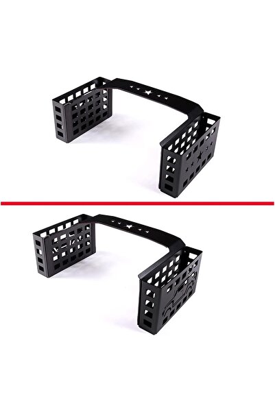 Generic Aluminum Dual-Basket Center Console Organizer for FJ Cruiser 2007-2021 – Black (LHD & RHD)