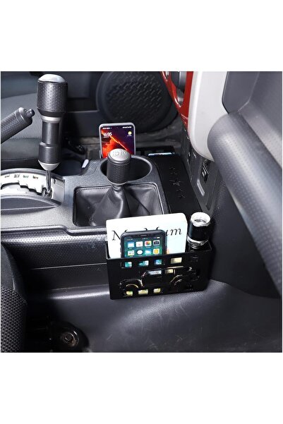 Generic Aluminum Dual-Basket Center Console Organizer for FJ Cruiser 2007-2021 – Black (LHD & RHD)