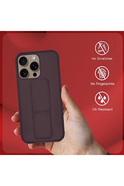 Margoun iPhone XS Max Magnetic Finger Grip Shockproof Case-(Brown)