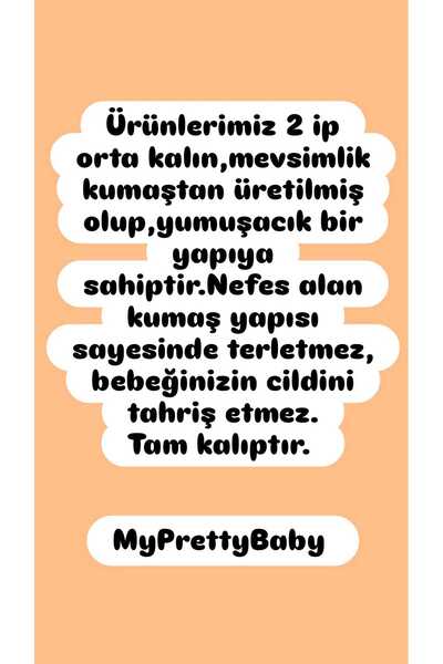 MyPrettyBaby Lover Babe Süzene Embroidered 100% Cotton Two-Strand Seasonal Fabric Top and Bottom 2-Piece Set