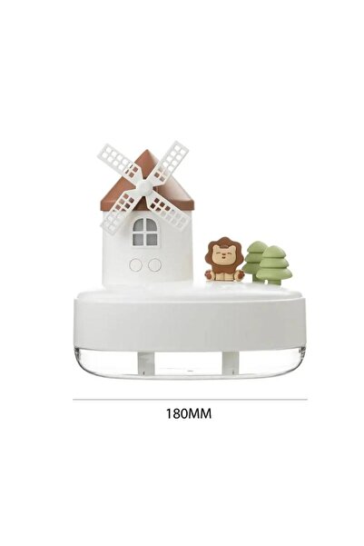 Zefira Decorative humidifier with mill, double steam effect and relaxing melodies - White