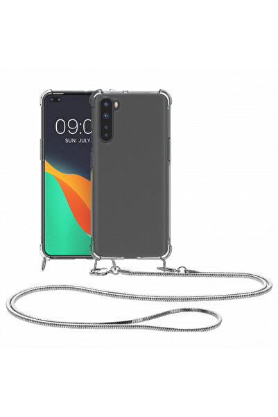 KWmobile Case for OnePlus Nord, Silicone, Transparent/Silver, 57454.35