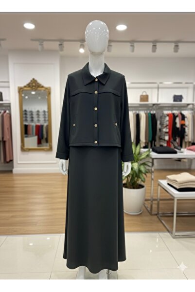 fariza tekstil Rochie din țesătură scuba set cu vestă