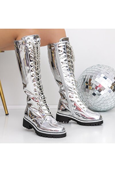 mei Cizme Dama 3JF8 Argintiu