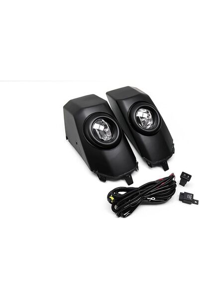 Generic Toyota FJ Cruiser Front Fog Lamp Kit, Wiring, 2007-2017, 2 Pcs Yellow Light, Black