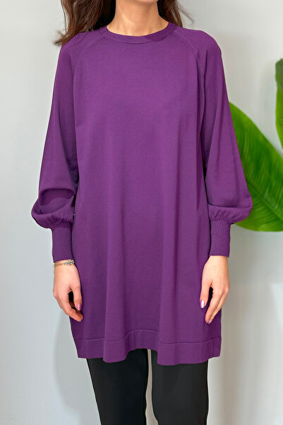 Nuss Mercerized Basic Tunic with Ankle Detail 500 Purple