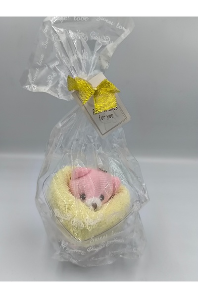 Generic توزيعات مواليد ميداليه على شكل دبدوب مع منشفة 12قطعة