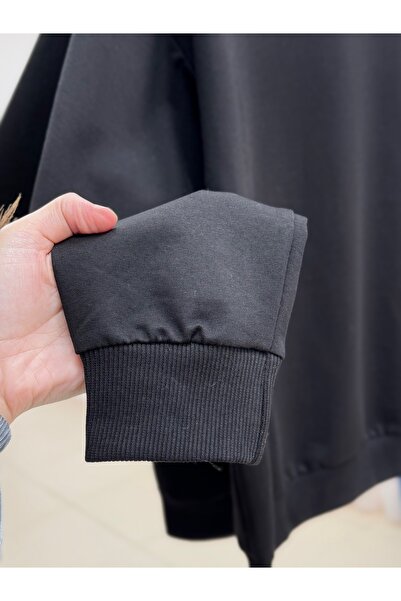 MİHRA STORE Aleah Two-Strand Casual Sweat-Zi̇3089 Black