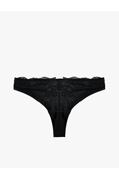 Koton Comfortable Fit Brazilian Panties with Lace Detail