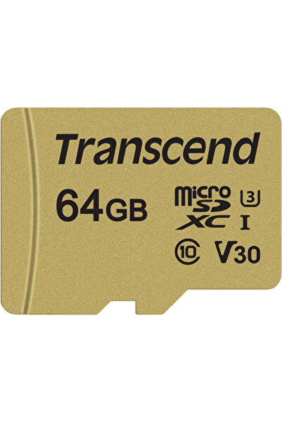 Transcend microSDXC USD500S 64GB CL10 UHS-I U3 Up to 95MB/S +adapter