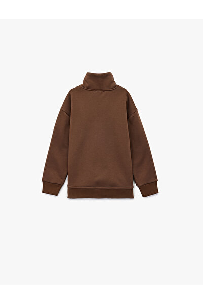 Koton Дългоръкавна блуза с половин цип и шалов яка