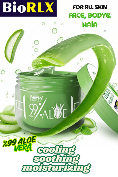 BioRLX %99 Aloe Vera Jeli, Kolajen Ve Hyaluronik Asit 230 ml Kavanoz