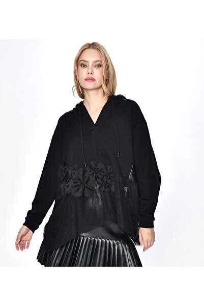 DQMANE Tül Detaylı Sweatshirt