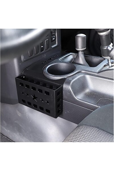 Generic Aluminum Dual-Basket Center Console Organizer for FJ Cruiser 2007-2021 – Black (LHD & RHD)