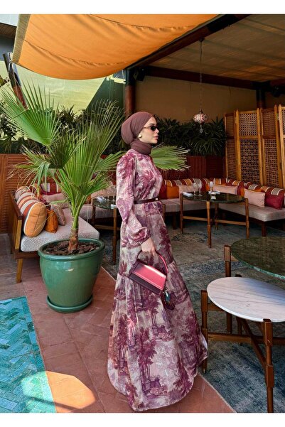 Merwish Paris Elbise - BORDO