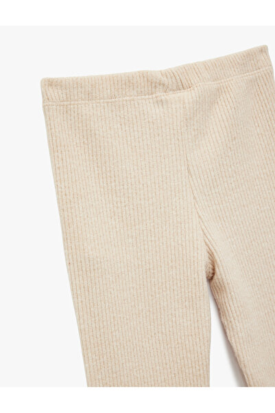 Koton Viscose Blended Elastic Waist Basic Flared Tights