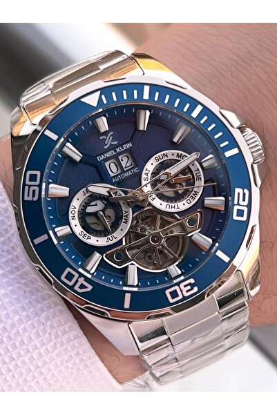 Daniel Klein Men's Wristwatch with Automatic Mechanism Calendar Dial Dial 2 Years Warranty Otm.13754.6