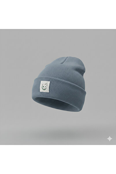 MEOW Winter Wool Cat Label Unisex Foldable Beanie