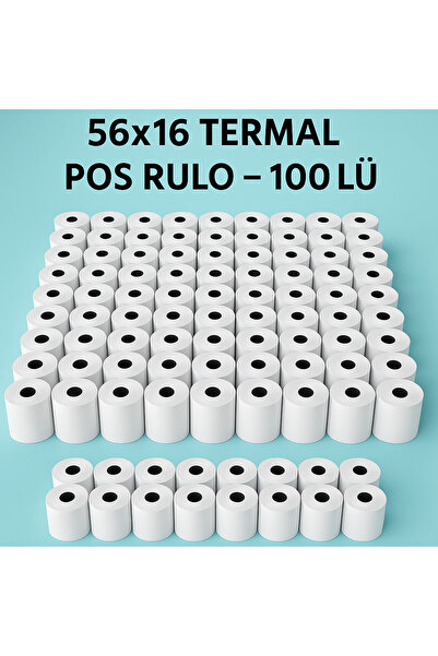 POSSET 56*16 EKONOMİK PAKET 100'LÜ TERMAL POS RULO