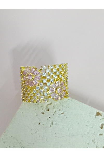 mos&more Steel Stone Adjustable Stylish Ring