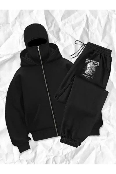 Flaubert -SET DE TRENING UNISIX NINJA CU MASCA DE ZIUL DE ZI CU FERMATA CARDIGAN CU FERMATA GROSĂ CU 3 FIȘURI 966