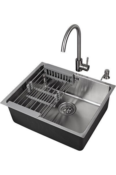 MILLEN حوض مطبخ فاخر ذو حوض واحد مع صنبور - فولاذ مقاوم للصدأ 304 (مجموعة MS5444)